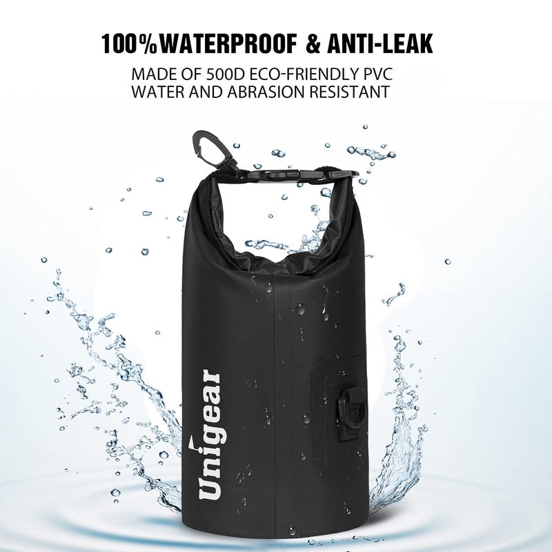 Unigear Dry Bag Waterproof, Floating and Lightweight Bags for Kayaking, Boating, Fishing, Swimming and Camping with Waterproof Phone Case (Blue, 30L) - Image 2